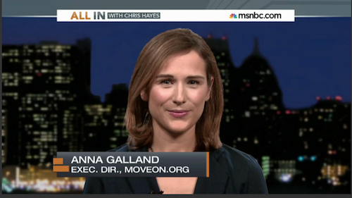 Anna Galland on MSNBC