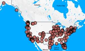 Map of Close the Camps protests